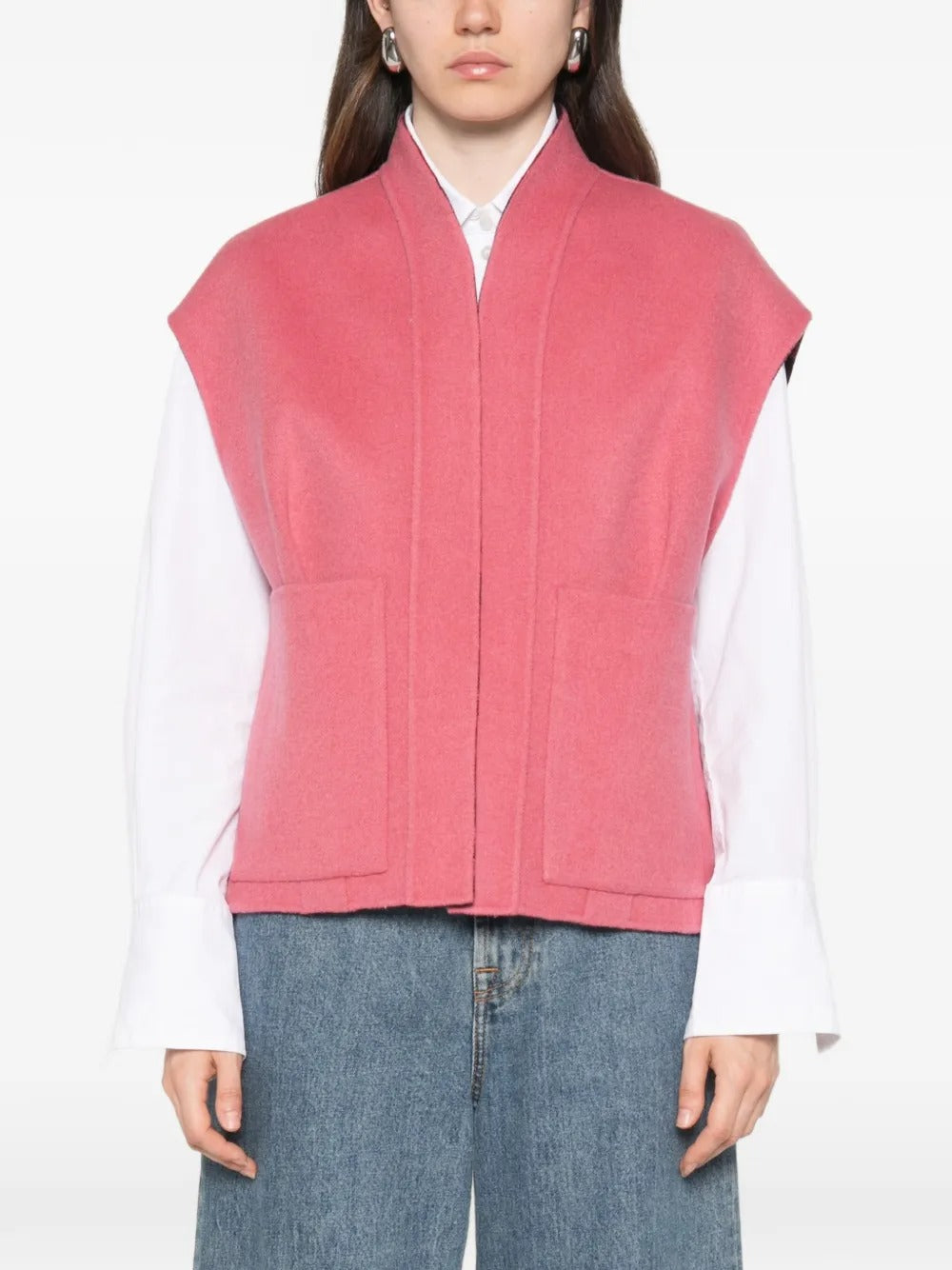 Regine check sleeveless reversible gilet-ALICIA AUDREY-Verso