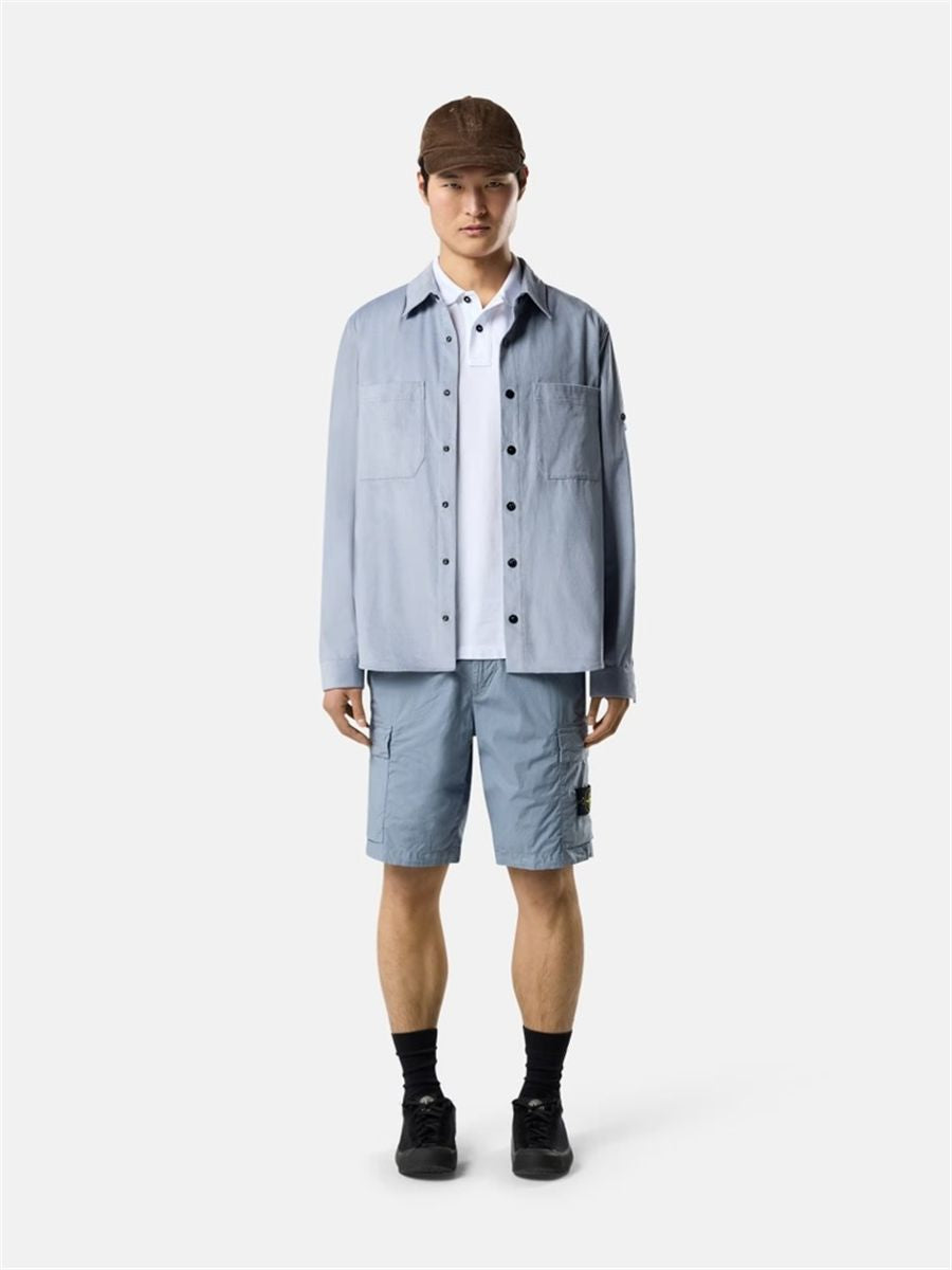 Regular-fit cargo bermuda shorts with zip pockets-STONE ISLAND-Verso