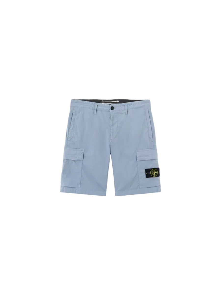 Regular-fit cargo bermuda shorts with zip pockets-STONE ISLAND-Verso
