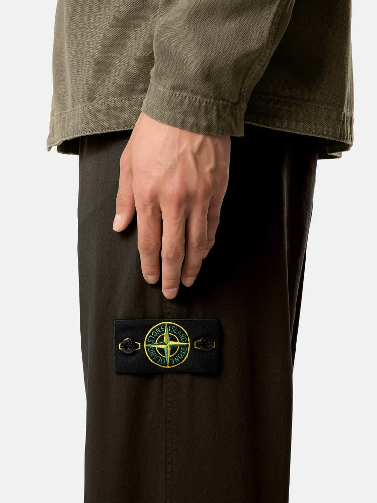 Regular-fit chino trousers with snap-flap pocket-STONE ISLAND-Verso