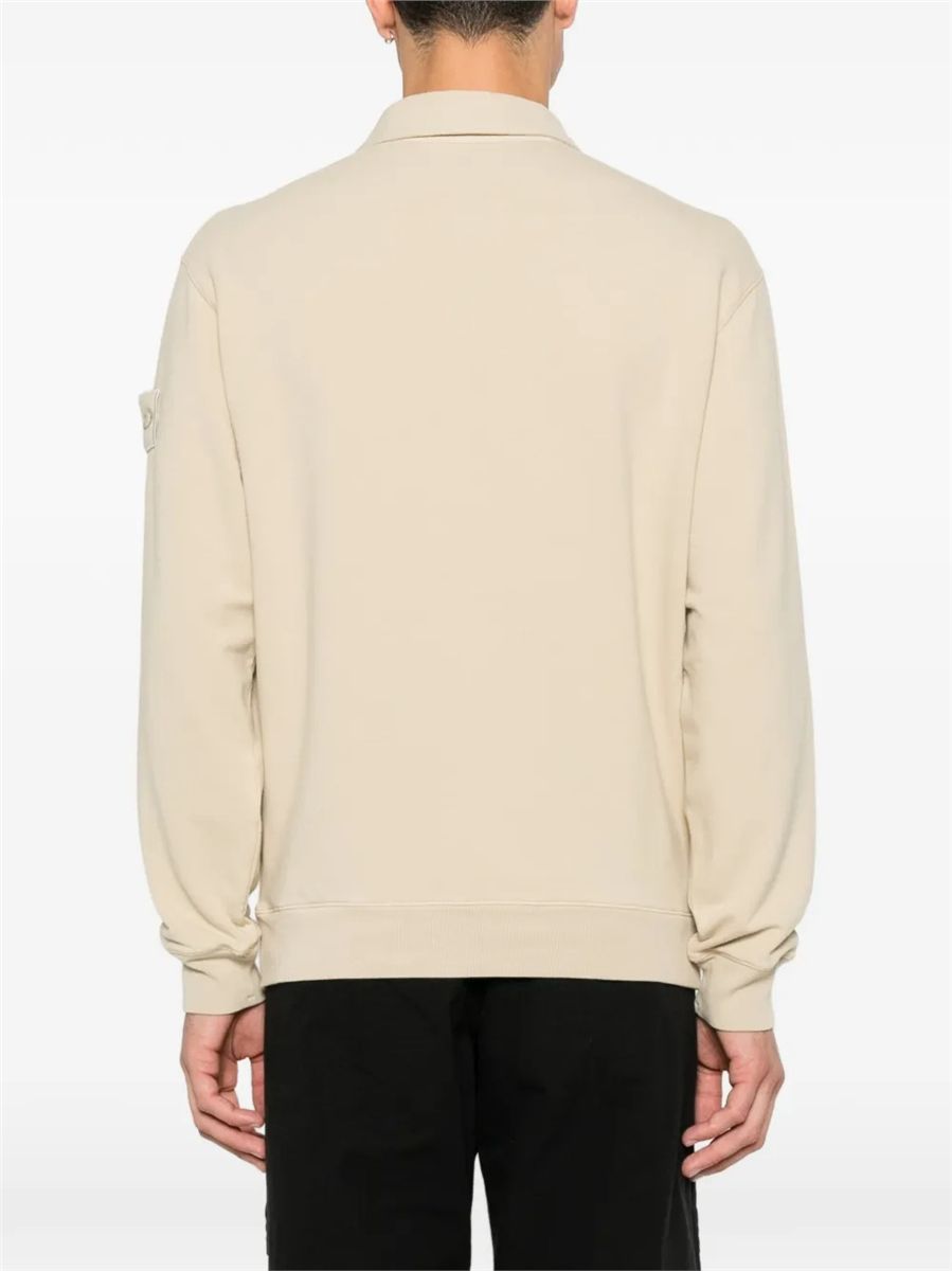 Regular-fit collared sweatshirt with chest pockets-STONE ISLAND-Verso
