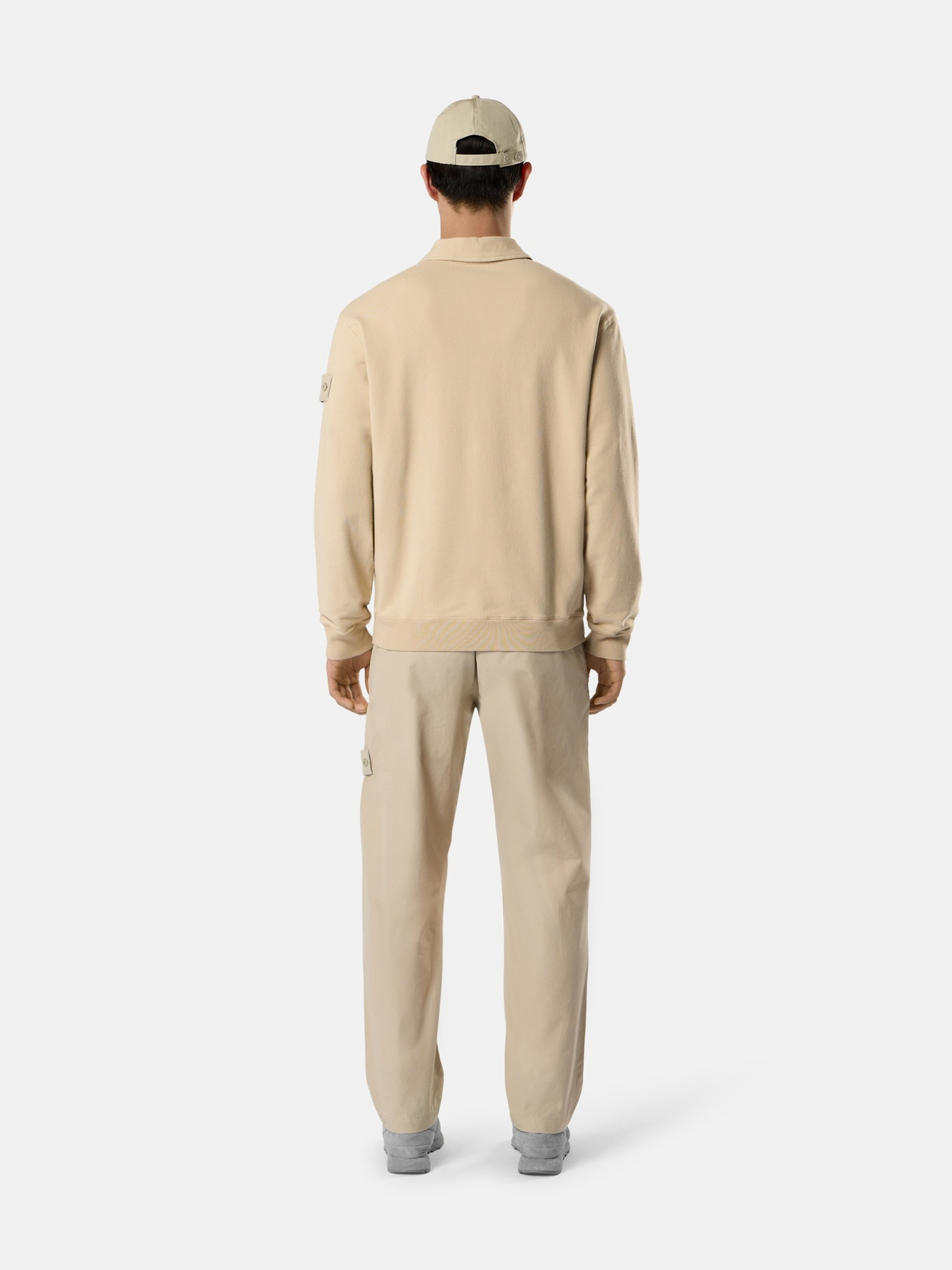 Regular-fit collared sweatshirt with chest pockets-STONE ISLAND-Verso