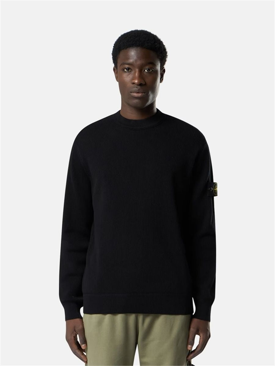 Regular-fit crewneck jumper-STONE ISLAND-Verso