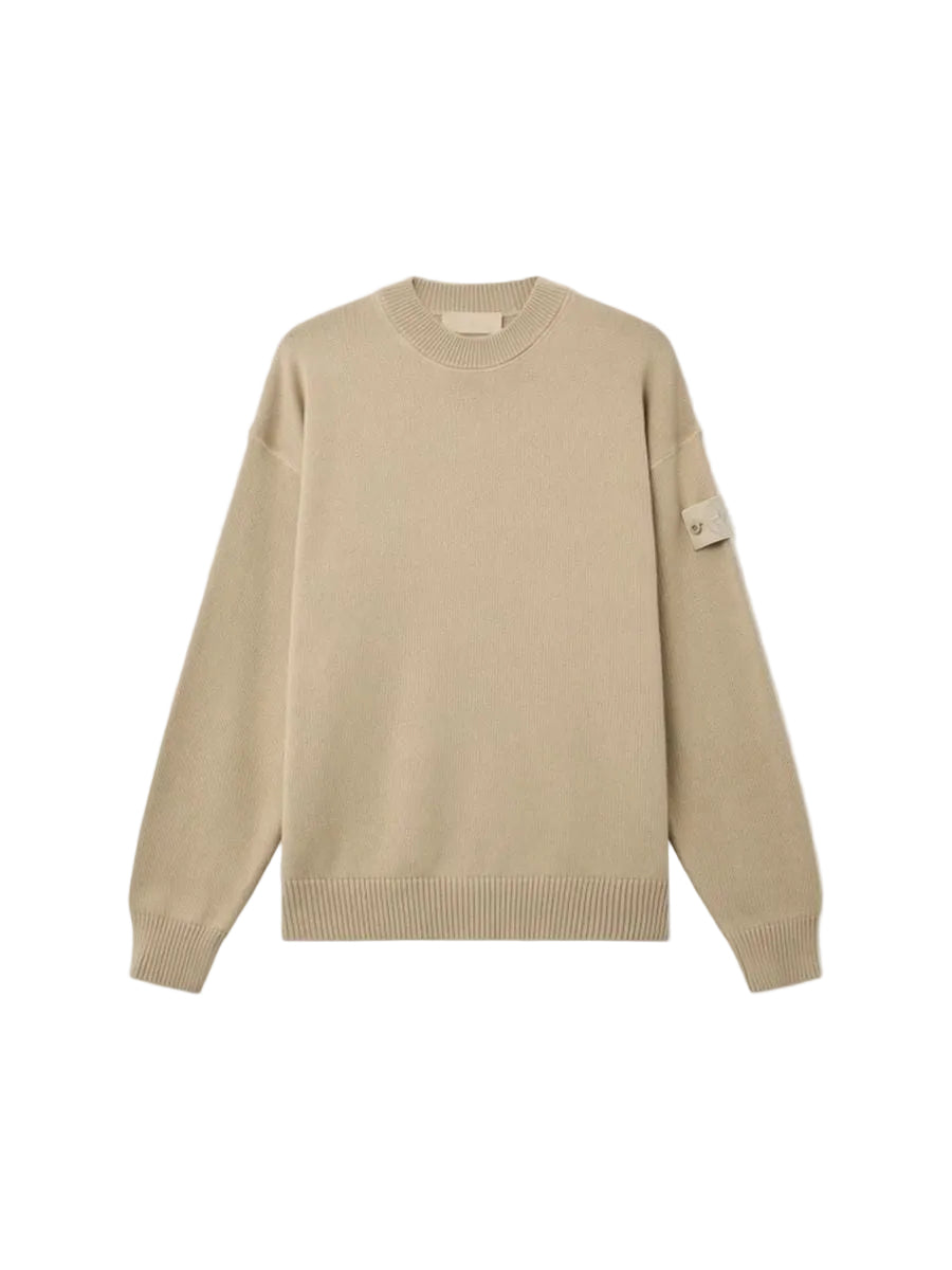 Regular-fit crewneck jumper with ribbed trims-STONE ISLAND-311347-XS-Verso