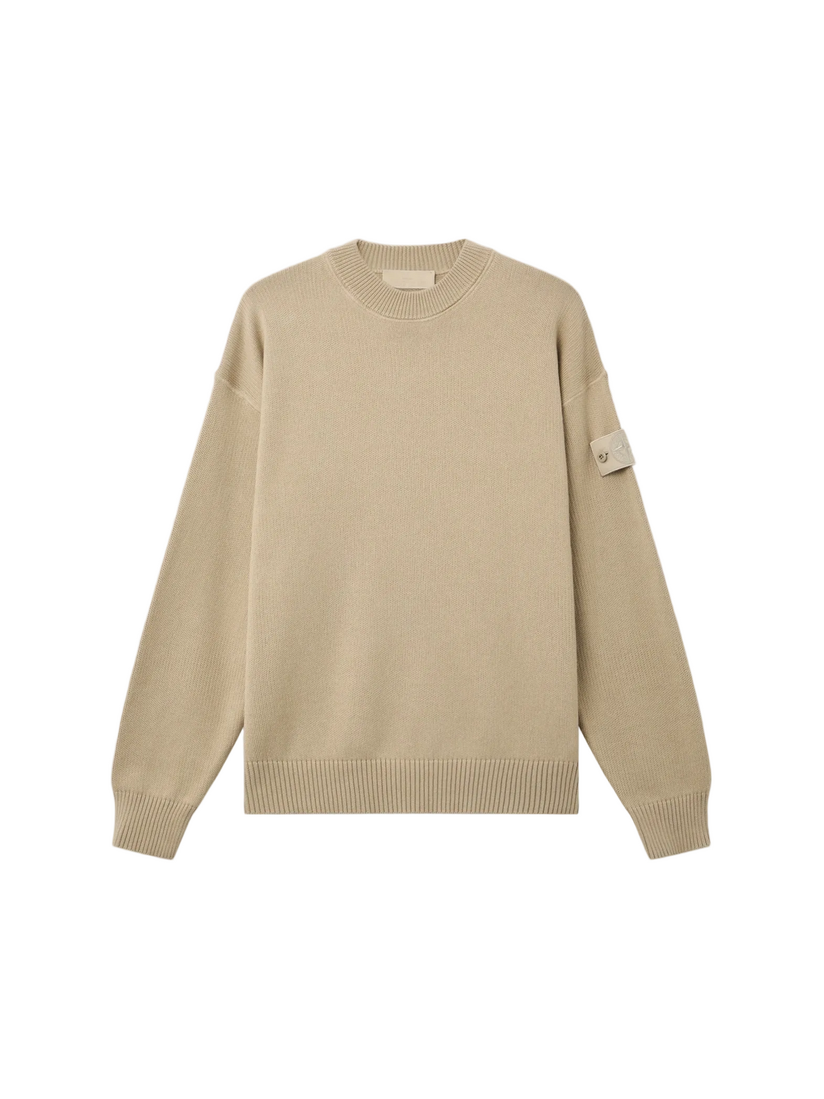 Regular-fit crewneck jumper with ribbed trims-STONE ISLAND-311347-XS-Verso