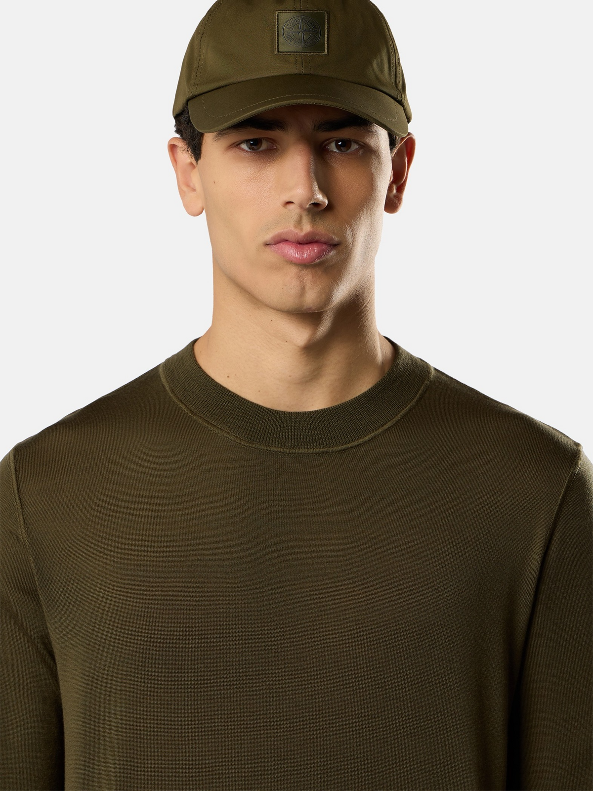 Regular-fit crewneck jumper with ribbed trims-STONE ISLAND-Verso