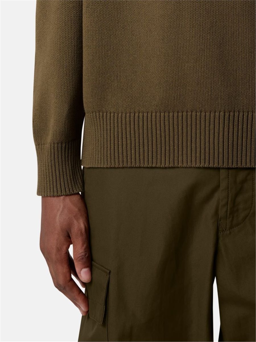 Regular-fit crewneck jumper with ribbed trims-STONE ISLAND-Verso