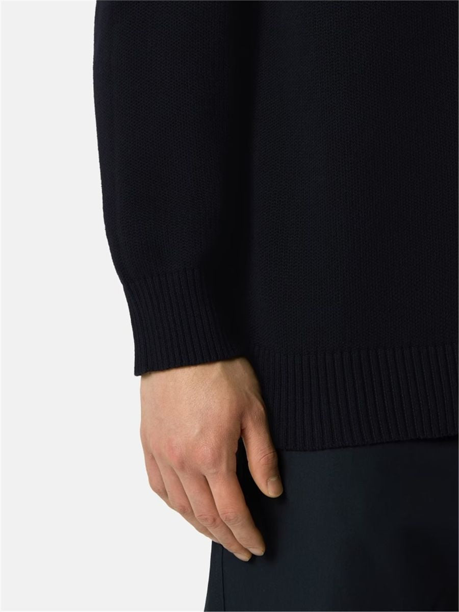 Regular-fit crewneck jumper with ribbed trims-STONE ISLAND-Verso