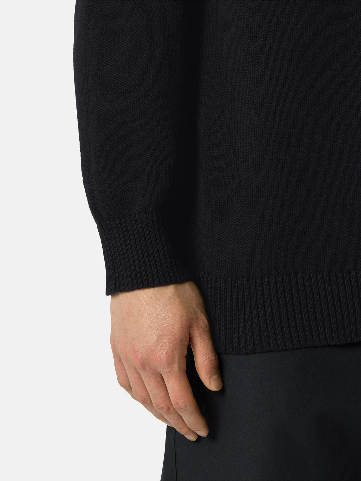 Regular-fit crewneck jumper with ribbed trims-STONE ISLAND-Verso