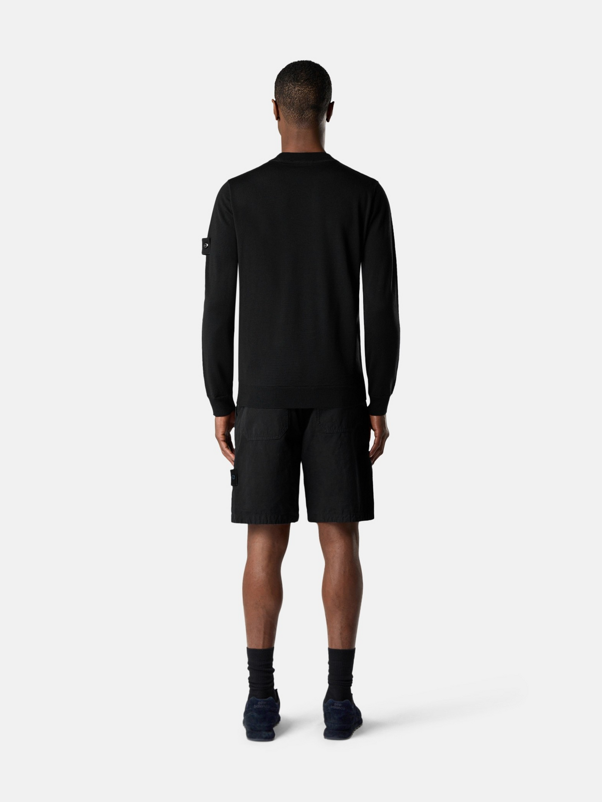 Regular-Fit Crewneck Jumper with Ribbed Trims-STONE ISLAND-Verso