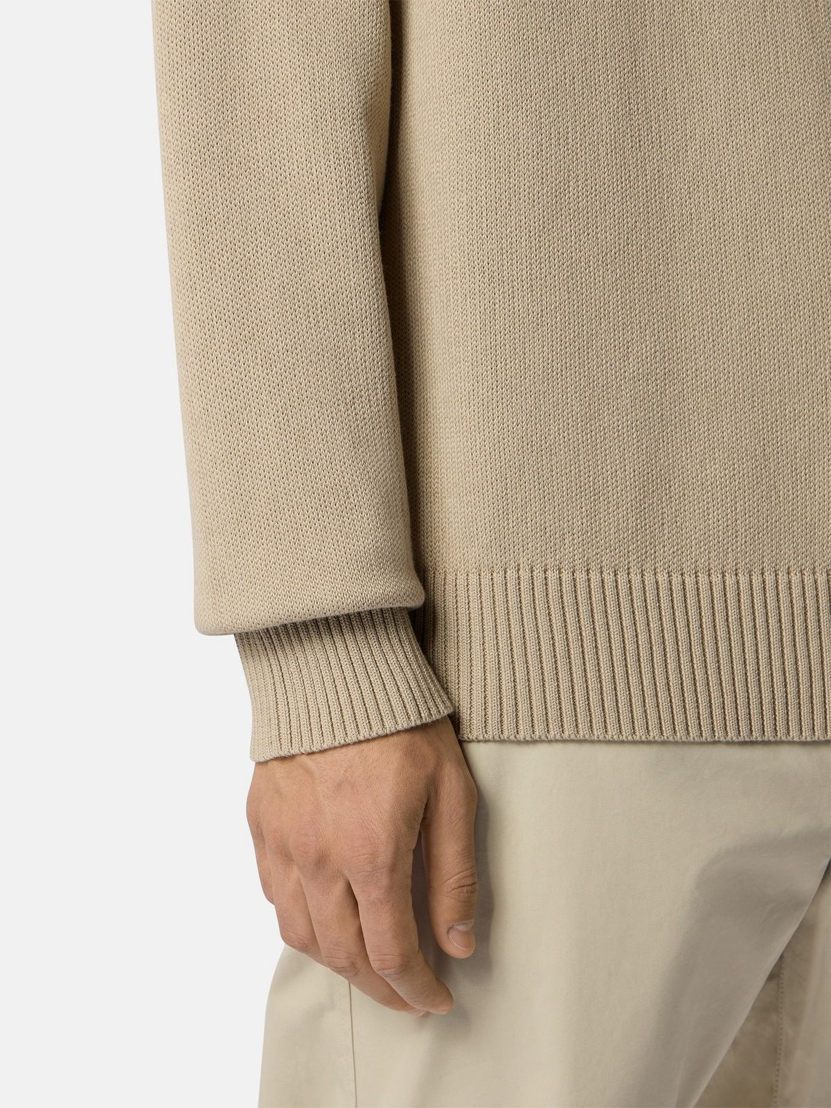Regular-fit crewneck jumper with ribbed trims-STONE ISLAND-Verso