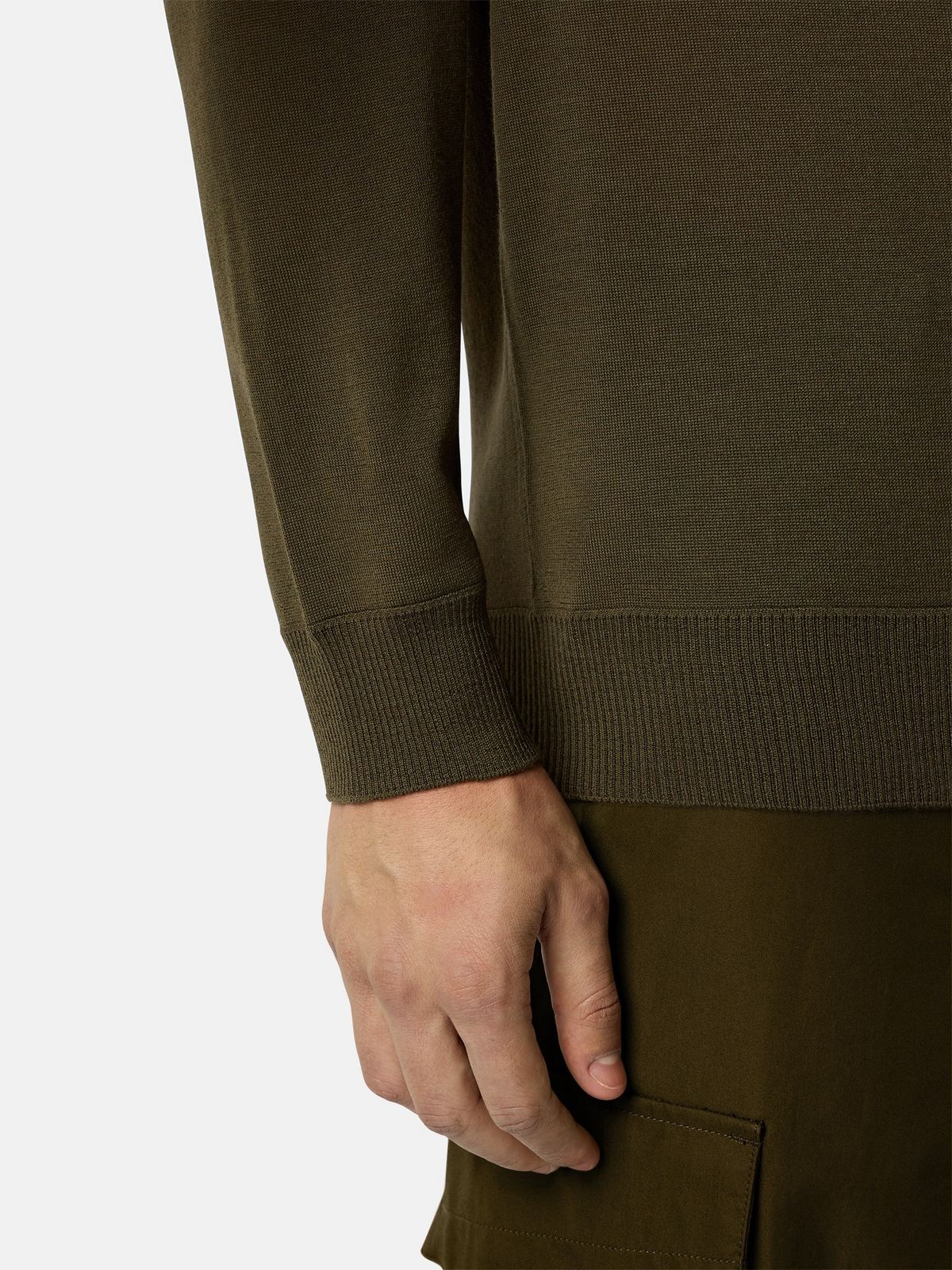 Regular-fit crewneck jumper with ribbed trims-STONE ISLAND-Verso