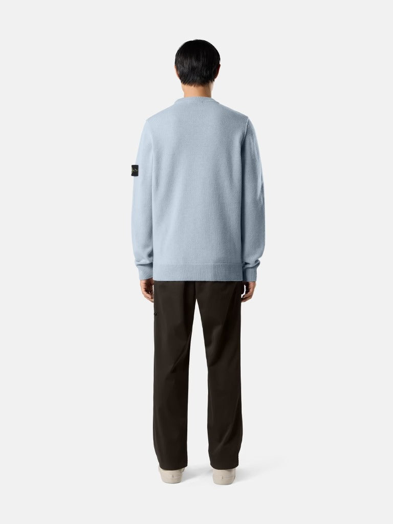 Regular-fit crewneck jumper with ribbed trims-STONE ISLAND-Verso