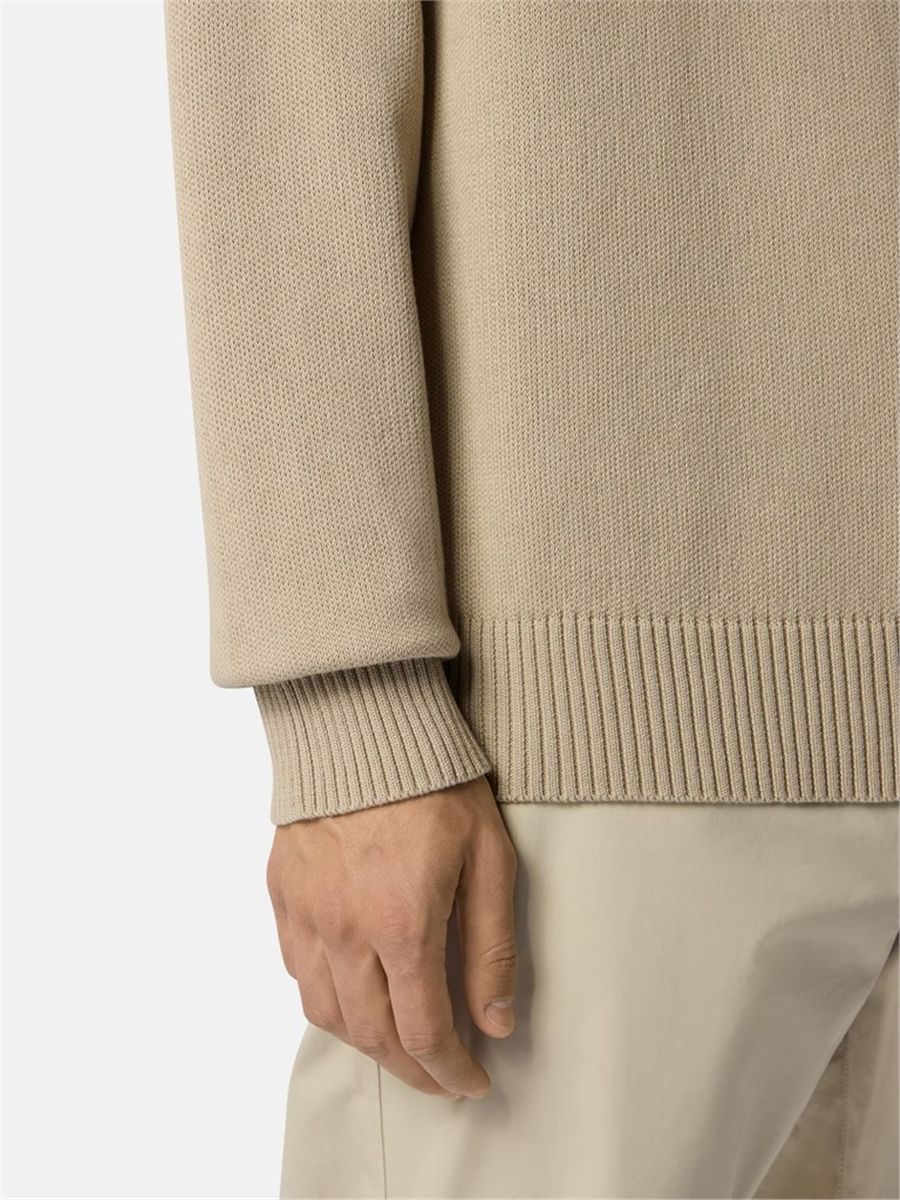 Regular-fit crewneck jumper with ribbed trims-STONE ISLAND-Verso