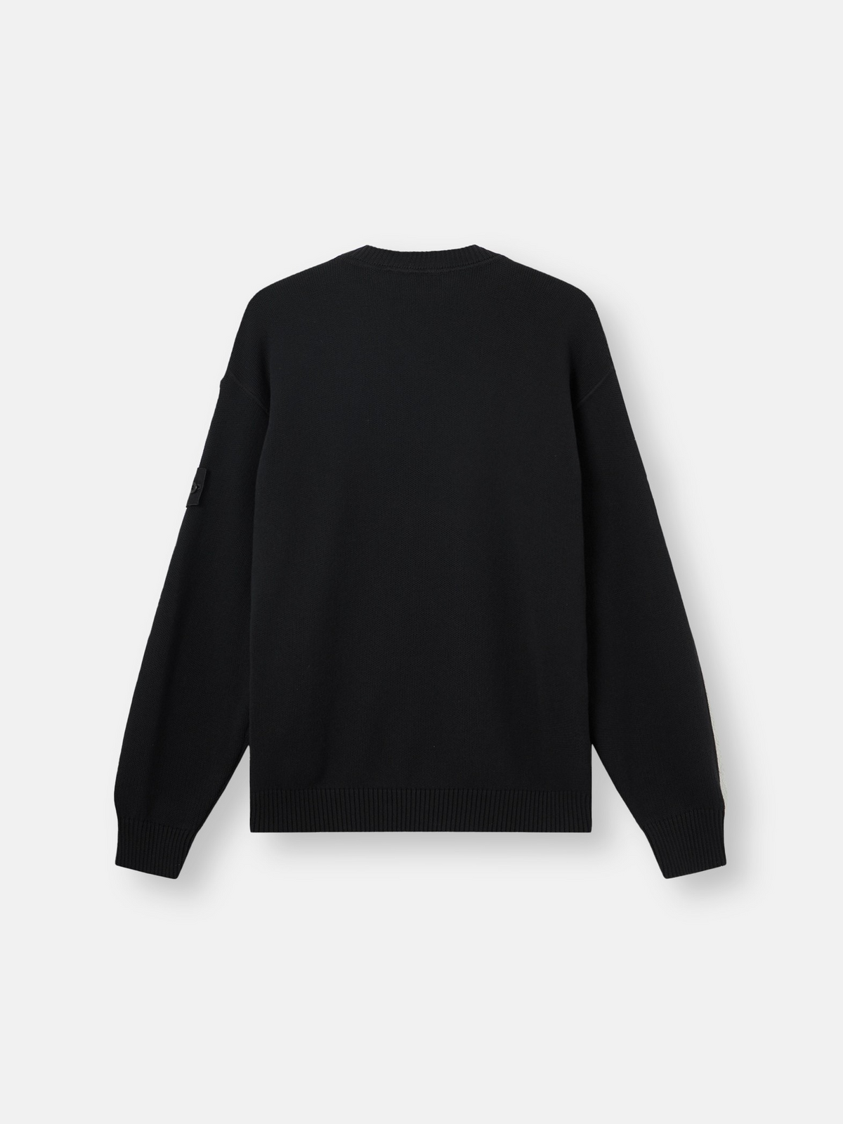 Regular-fit crewneck jumper with ribbed trims-STONE ISLAND-Verso