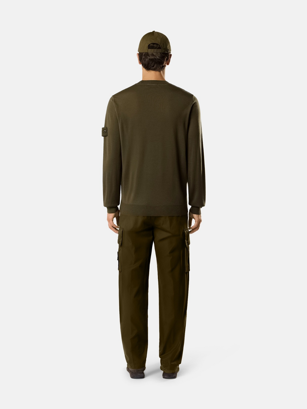 Regular-fit crewneck jumper with ribbed trims-STONE ISLAND-Verso