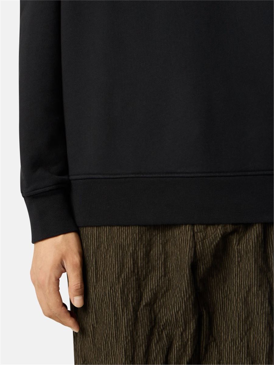 Regular-fit crewneck sweatshirt with elasticated cuffs-STONE ISLAND-Verso