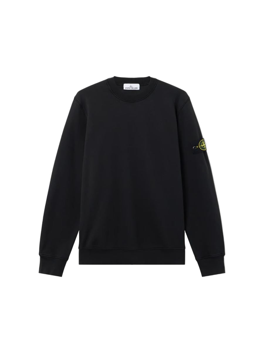 Regular-fit crewneck sweatshirt with elasticated cuffs-STONE ISLAND-Verso
