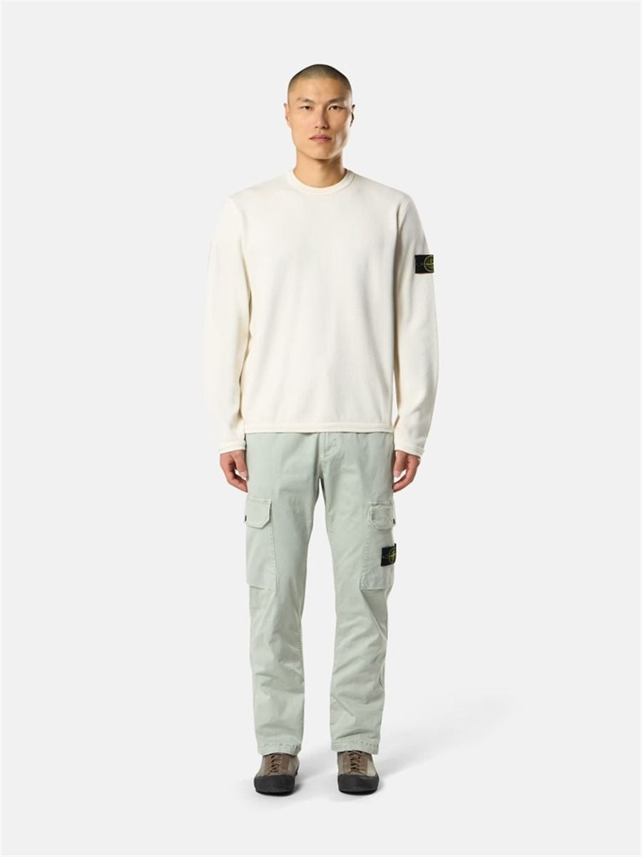 Regular-fit crewneck sweatshirt with elasticated trims-STONE ISLAND-Verso