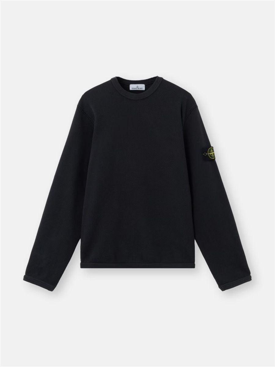 Regular-fit crewneck sweatshirt with elasticated trims-STONE ISLAND-Verso