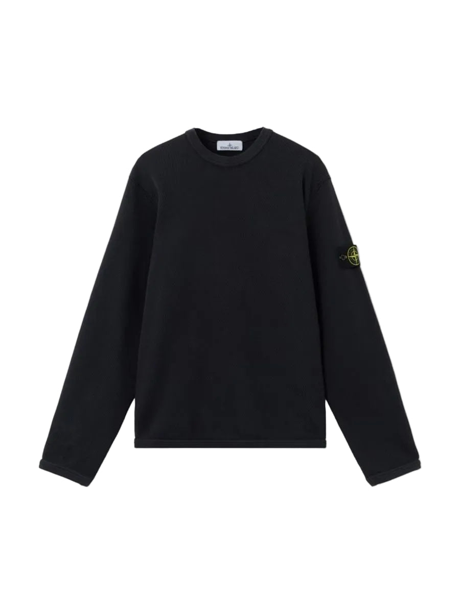 Regular-fit crewneck sweatshirt with elasticated trims-STONE ISLAND-Verso
