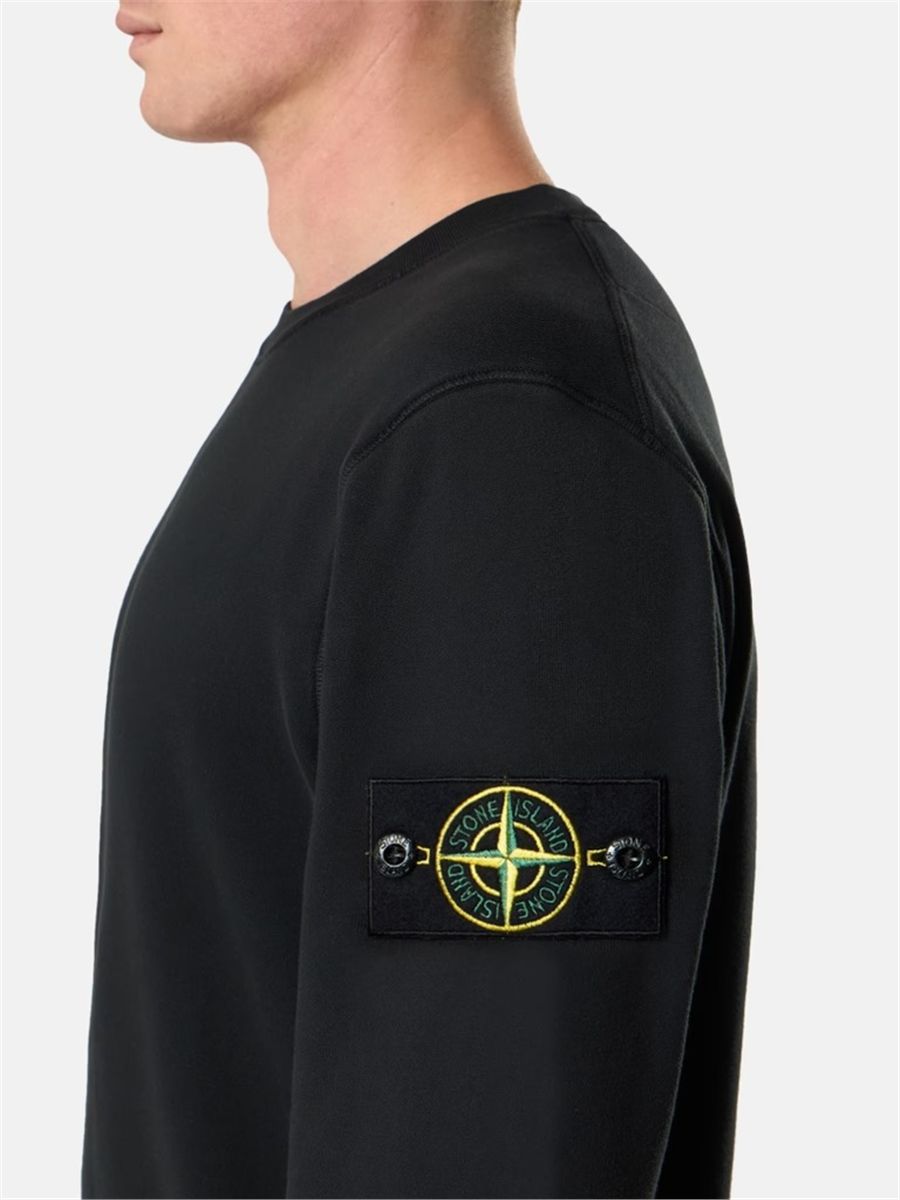 Regular-fit crewneck sweatshirt with raglan sleeves-STONE ISLAND-Verso