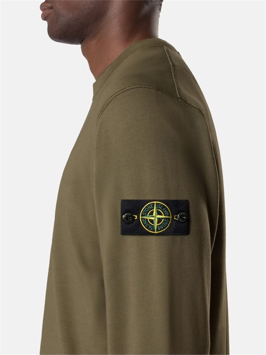 Regular-fit crewneck sweatshirt with raglan sleeves-STONE ISLAND-Verso