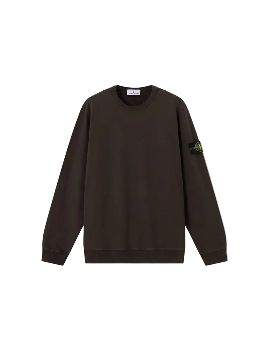 Regular-fit crewneck sweatshirt with ribbed inserts-STONE ISLAND-311462-XS-Verso