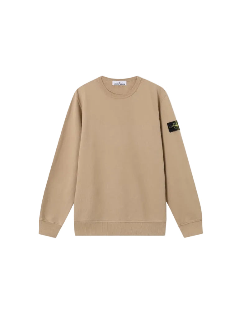 Regular-Fit Crewneck Sweatshirt with Ribbed Inserts-STONE ISLAND-311463-XS-Verso