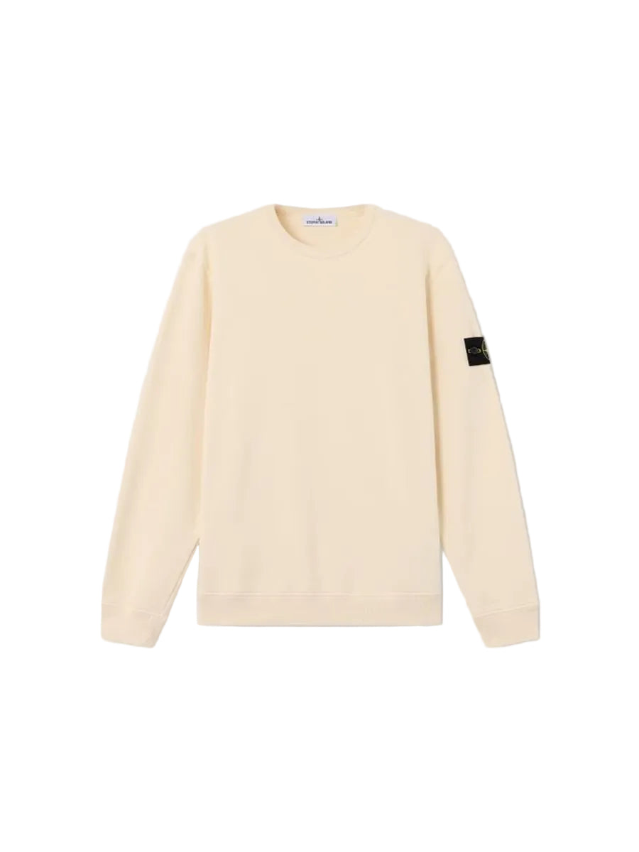Regular-fit crewneck sweatshirt with ribbed inserts-STONE ISLAND-311464-XS-Verso