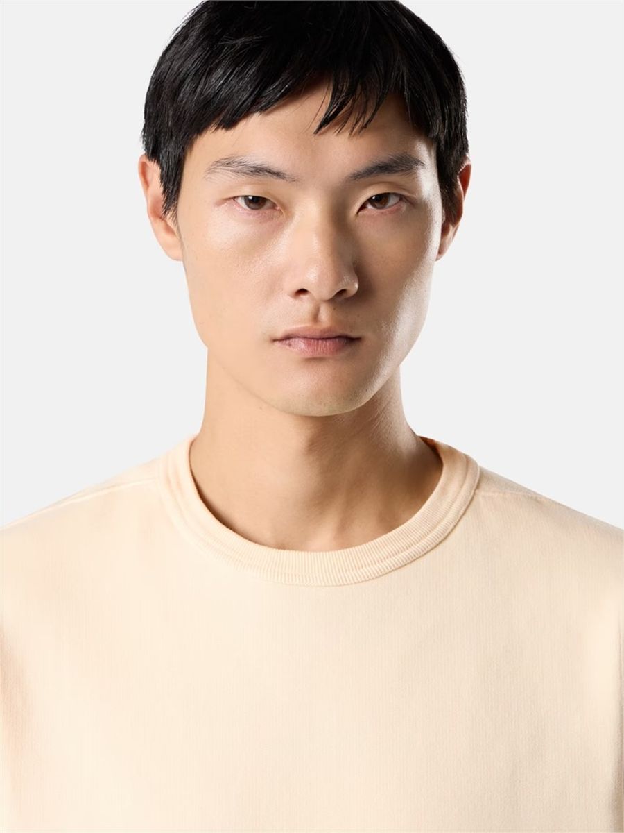 Regular-fit crewneck sweatshirt with ribbed inserts-STONE ISLAND-Verso