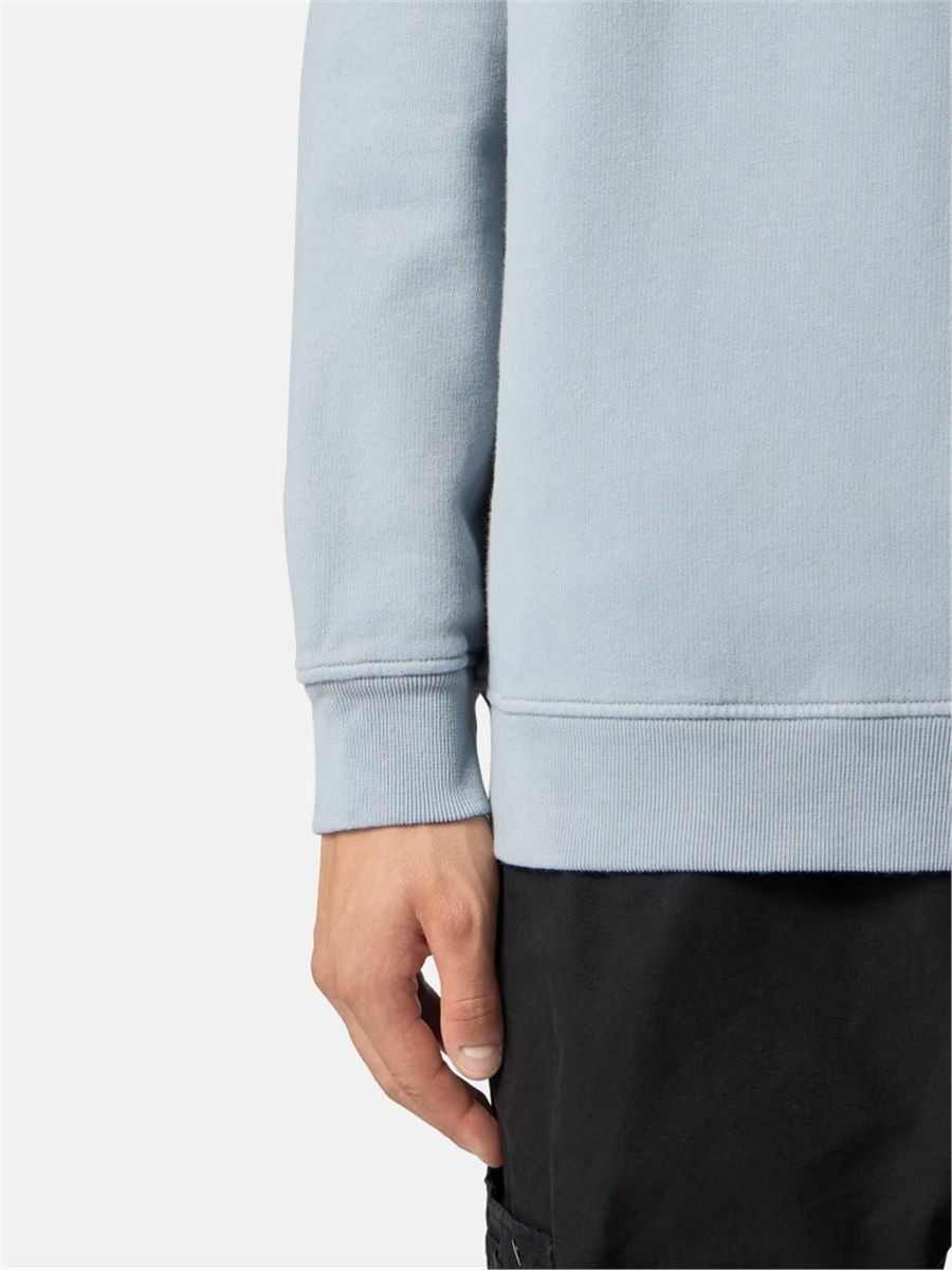 Regular-fit crewneck sweatshirt with ribbed inserts-STONE ISLAND-Verso