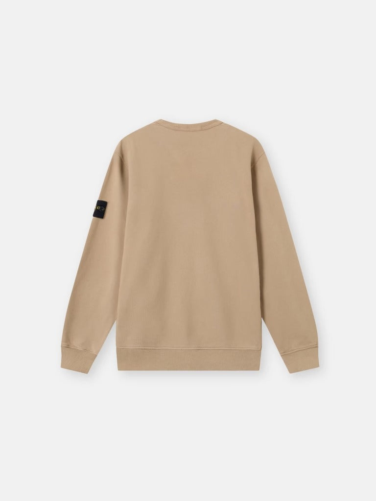 Regular-Fit Crewneck Sweatshirt with Ribbed Inserts-STONE ISLAND-Verso