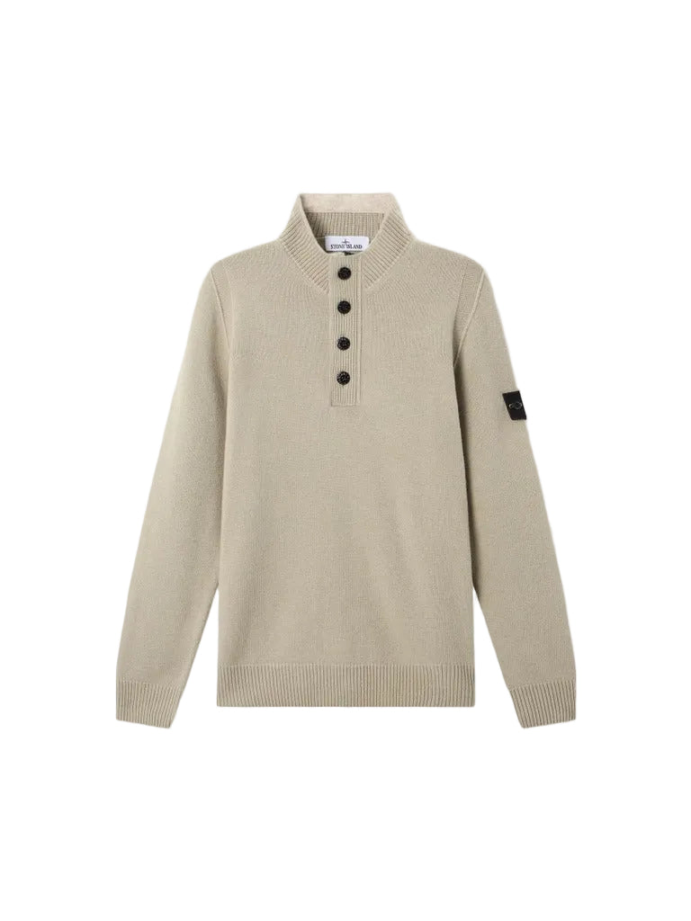 Regular-Fit Half-Zip Jumper with Button Placket-STONE ISLAND-311397-XS-Verso