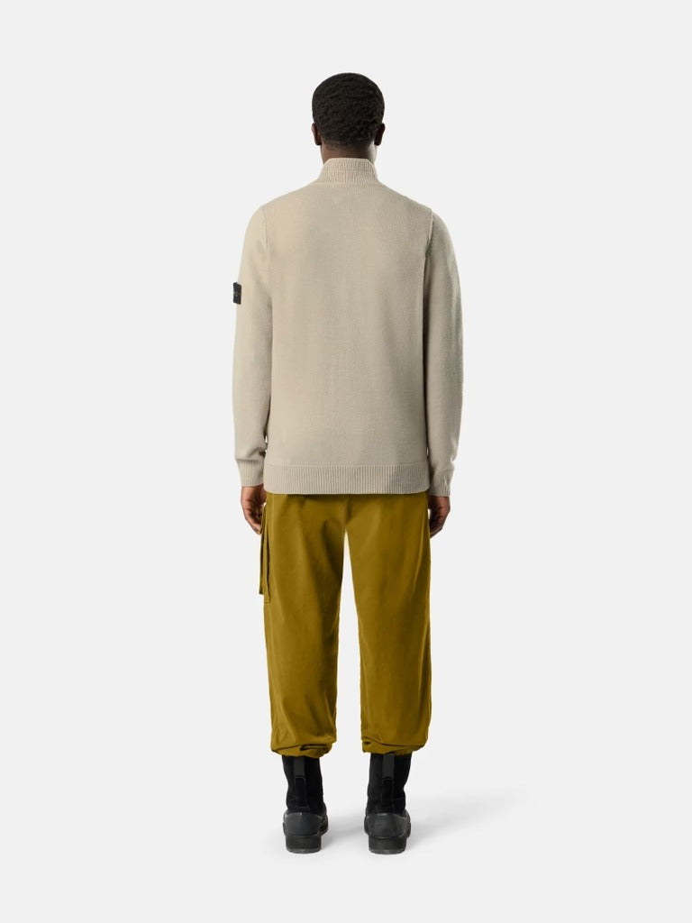 Regular-Fit Half-Zip Jumper with Button Placket-STONE ISLAND-Verso