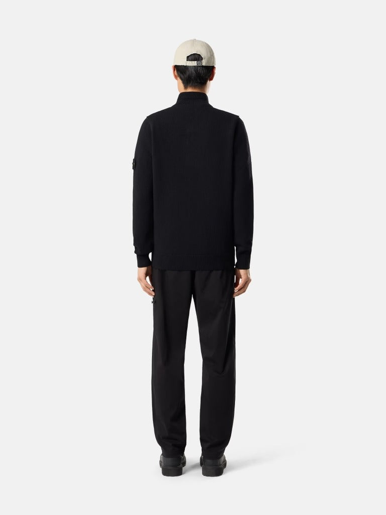 Regular-Fit Half-Zip Jumper with Button Placket-STONE ISLAND-Verso