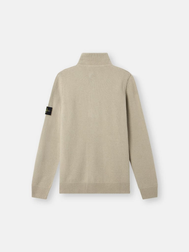 Regular-Fit Half-Zip Jumper with Button Placket-STONE ISLAND-Verso