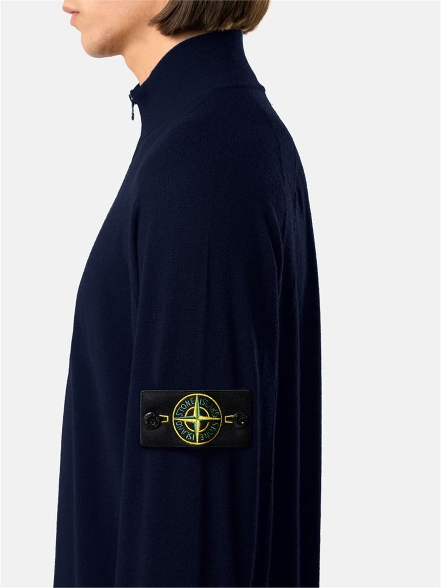 Regular-fit half-zip jumper with raglan sleeves-STONE ISLAND-Verso