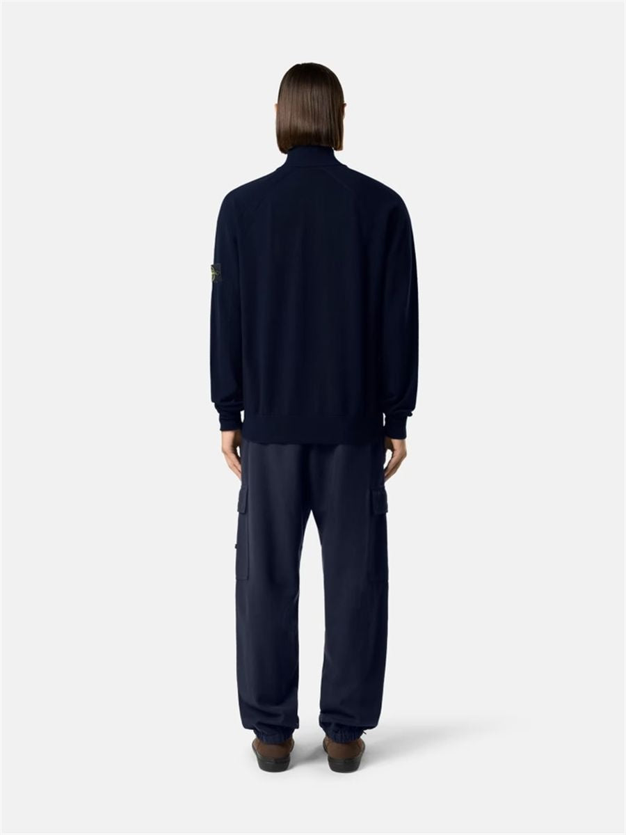 Regular-fit half-zip jumper with raglan sleeves-STONE ISLAND-Verso