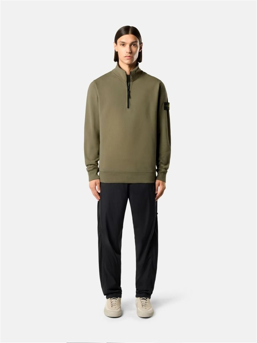 Regular-fit half-zip sweatshirt-STONE ISLAND-Verso
