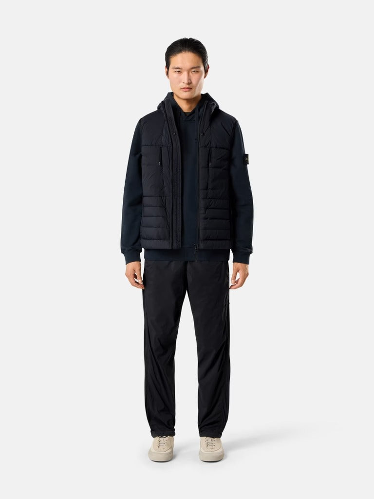 Regular-fit hooded sweatshirt with thumbhole cuffs-STONE ISLAND-Verso
