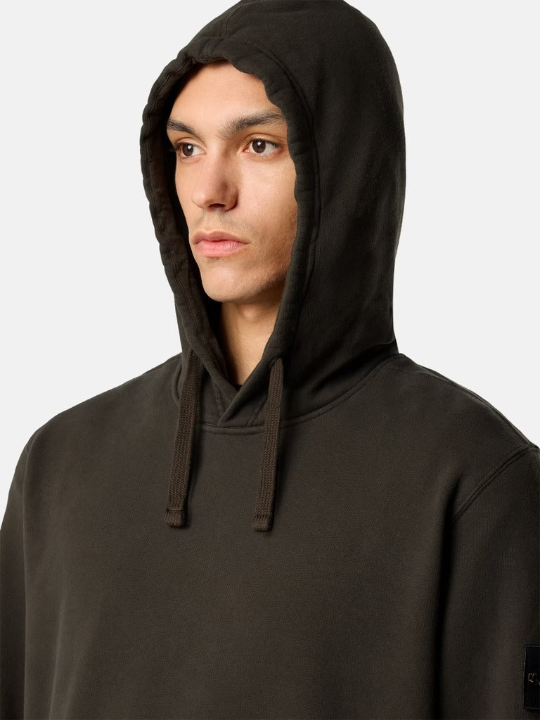 Regular-fit hooded sweatshirt with thumbhole cuffs-STONE ISLAND-Verso