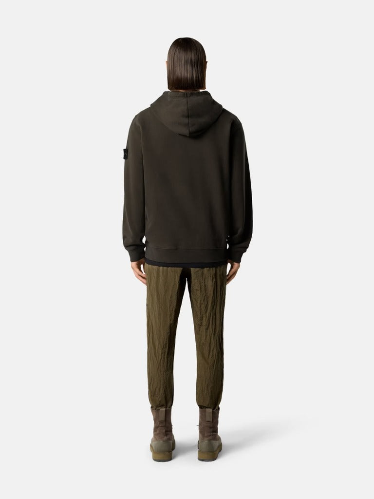 Regular-fit hooded sweatshirt with thumbhole cuffs-STONE ISLAND-Verso