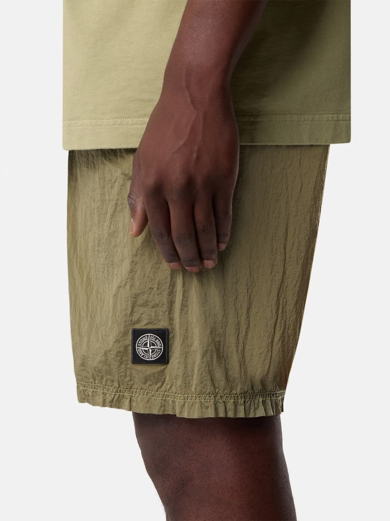 Regular-fit mid-length swim shorts with pockets-STONE ISLAND-Verso