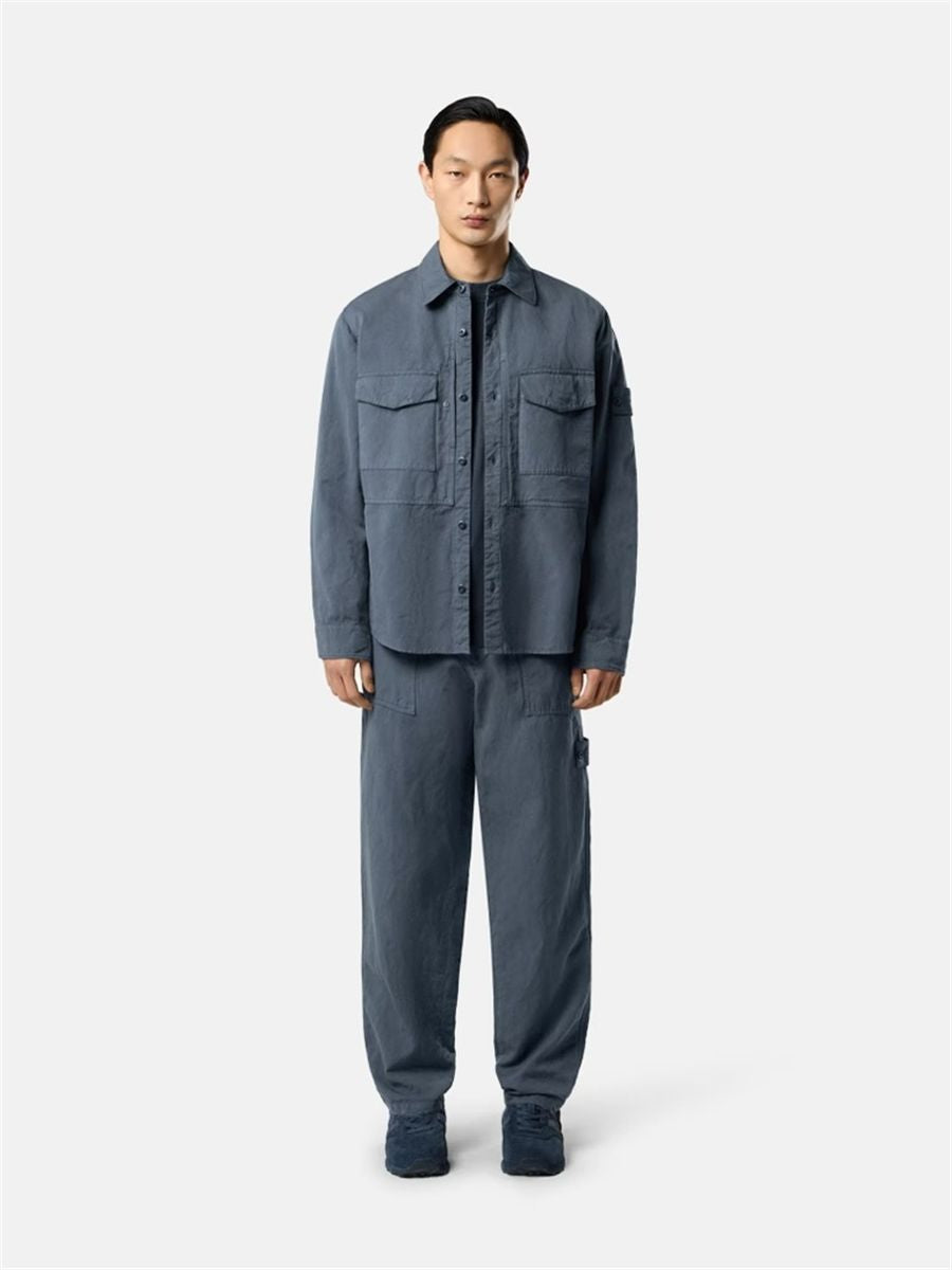 Regular-fit overshirt with button fastening-STONE ISLAND-Verso