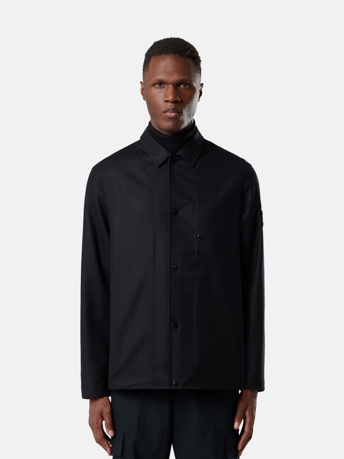 Regular-fit overshirt with chest pocket-STONE ISLAND-Verso