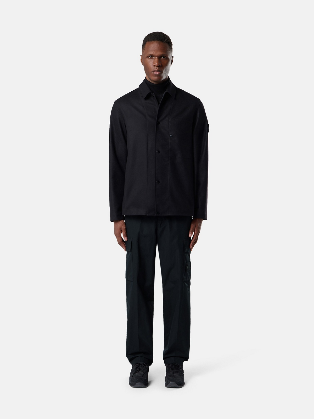 Regular-fit overshirt with chest pocket-STONE ISLAND-Verso