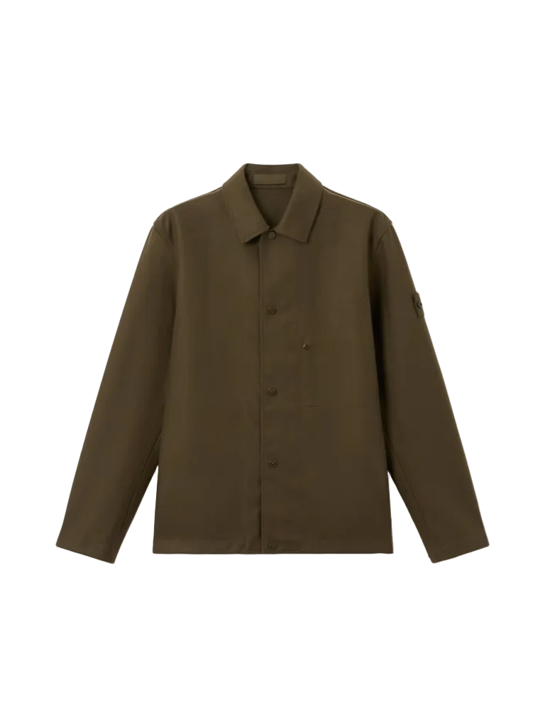 Regular-fit overshirt with chest pocket-STONE ISLAND-311355-S-Verso