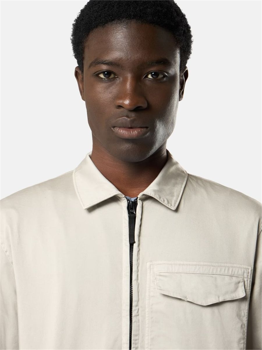 Regular-fit overshirt with concealed zip-STONE ISLAND-Verso