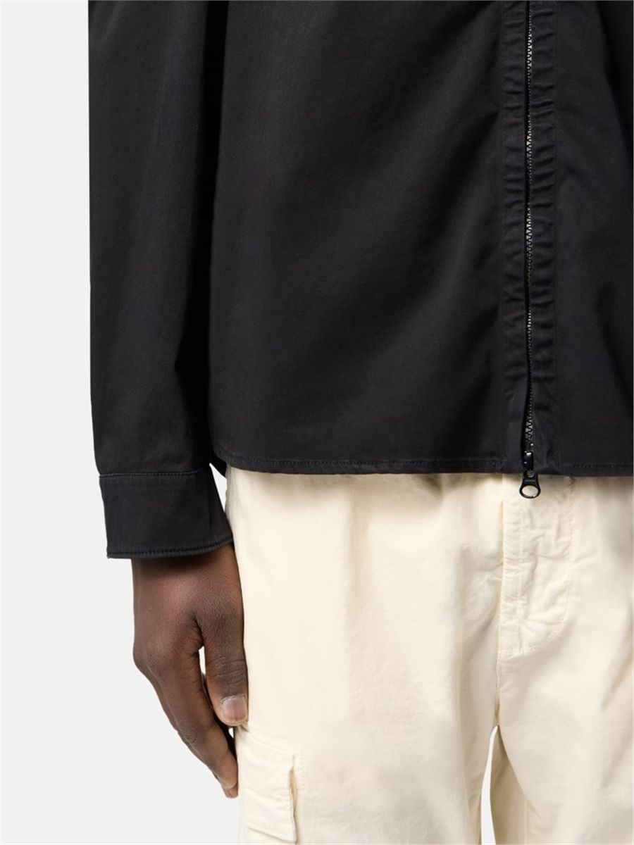 Regular-fit overshirt with concealed zip-STONE ISLAND-Verso